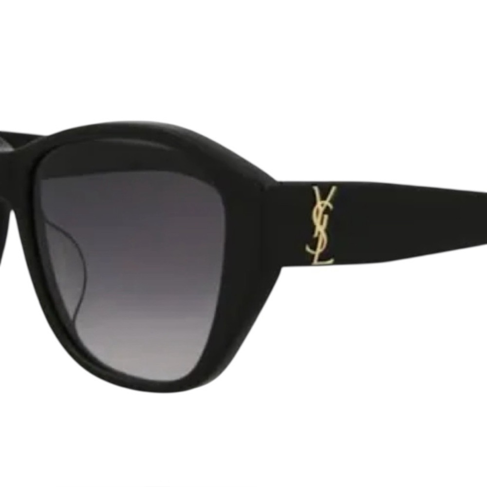 NEW SAINT LAURENT YSL SL M8/FN 001 Sunglasses in Black With YSL Logo in Gold - Picture 4 of 16